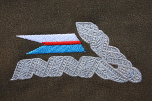 Oficerska patka kołnierzowa do munduru wz. 36. 18 Pułku Ułanów okresu II RP